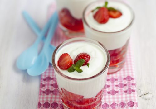 Erdbeerdessert mit Sahnecreme