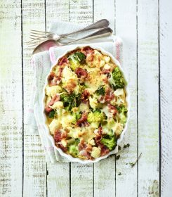 Blumenkohl-Schinken-Gratin