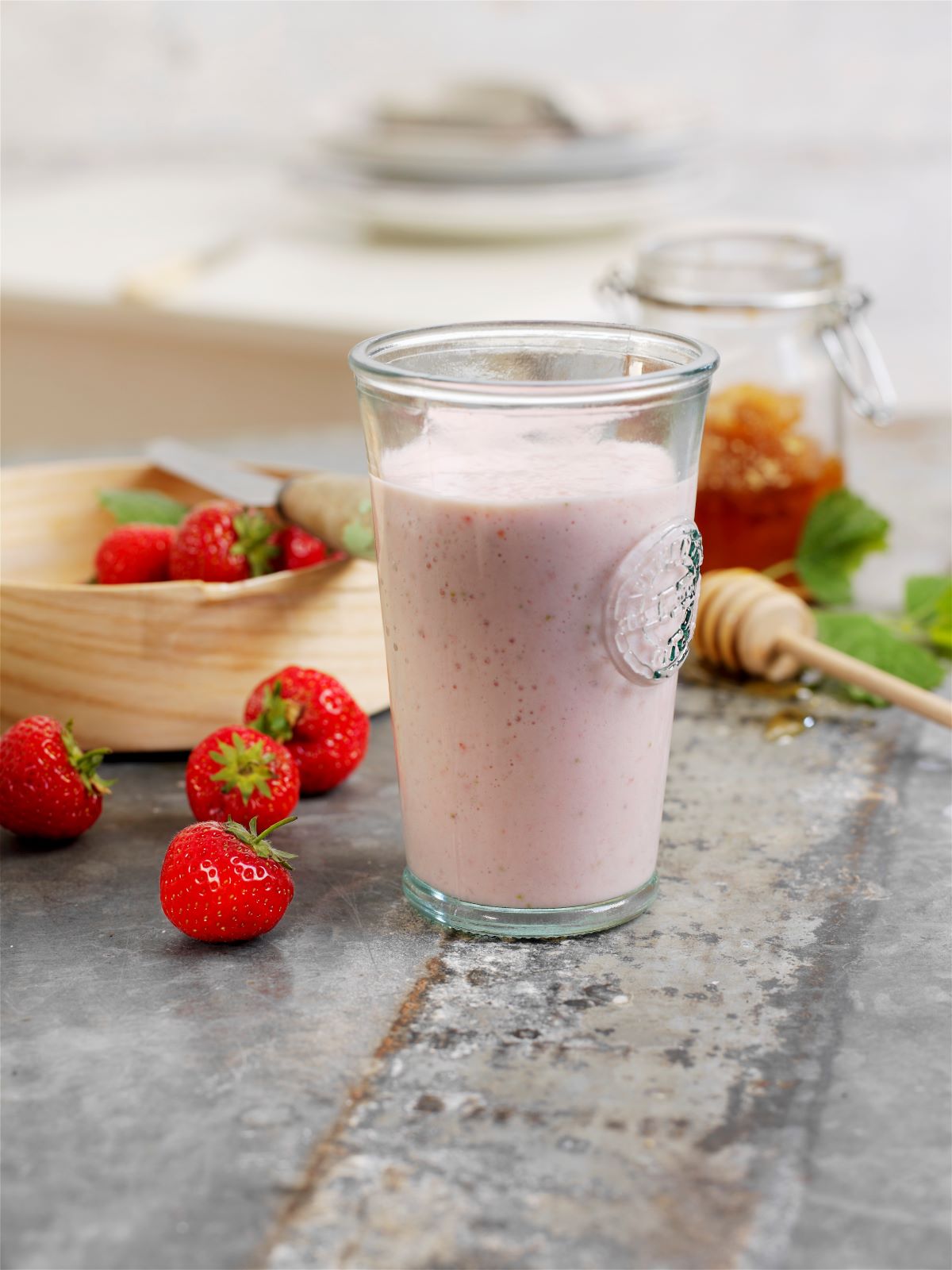 Erdbeer-Bananen-Buttermilch - Rezept - Muddis kochen