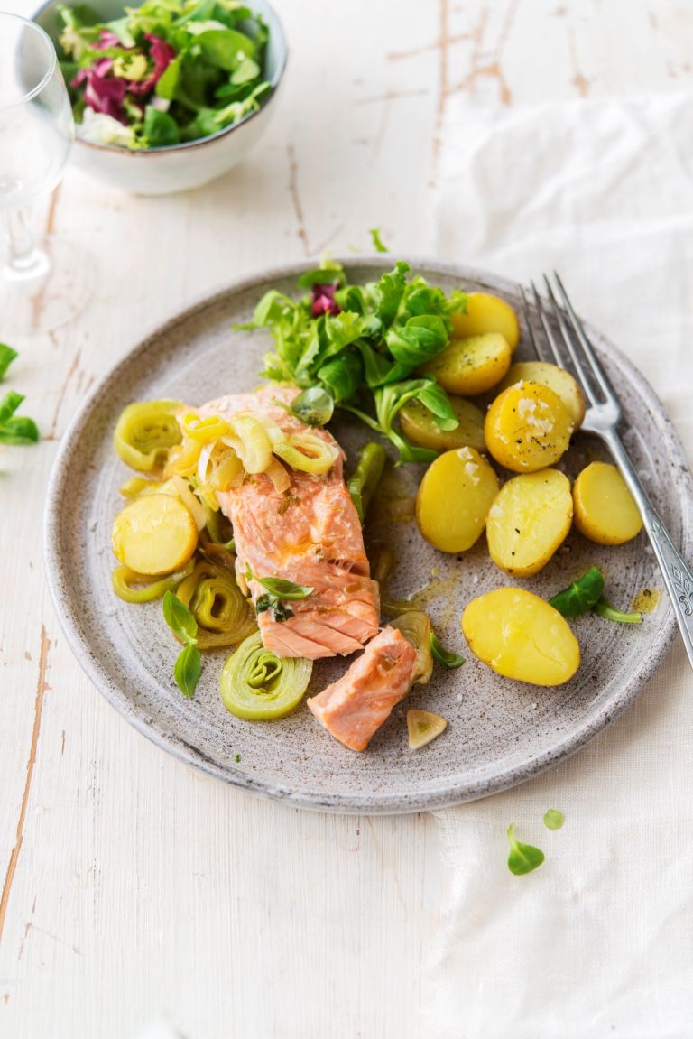 Lachs, Lauch und Kartoffeln - Rezept - Muddis kochen Lachs, Lauch und Kartoffeln - Rezept - Muddis kochen